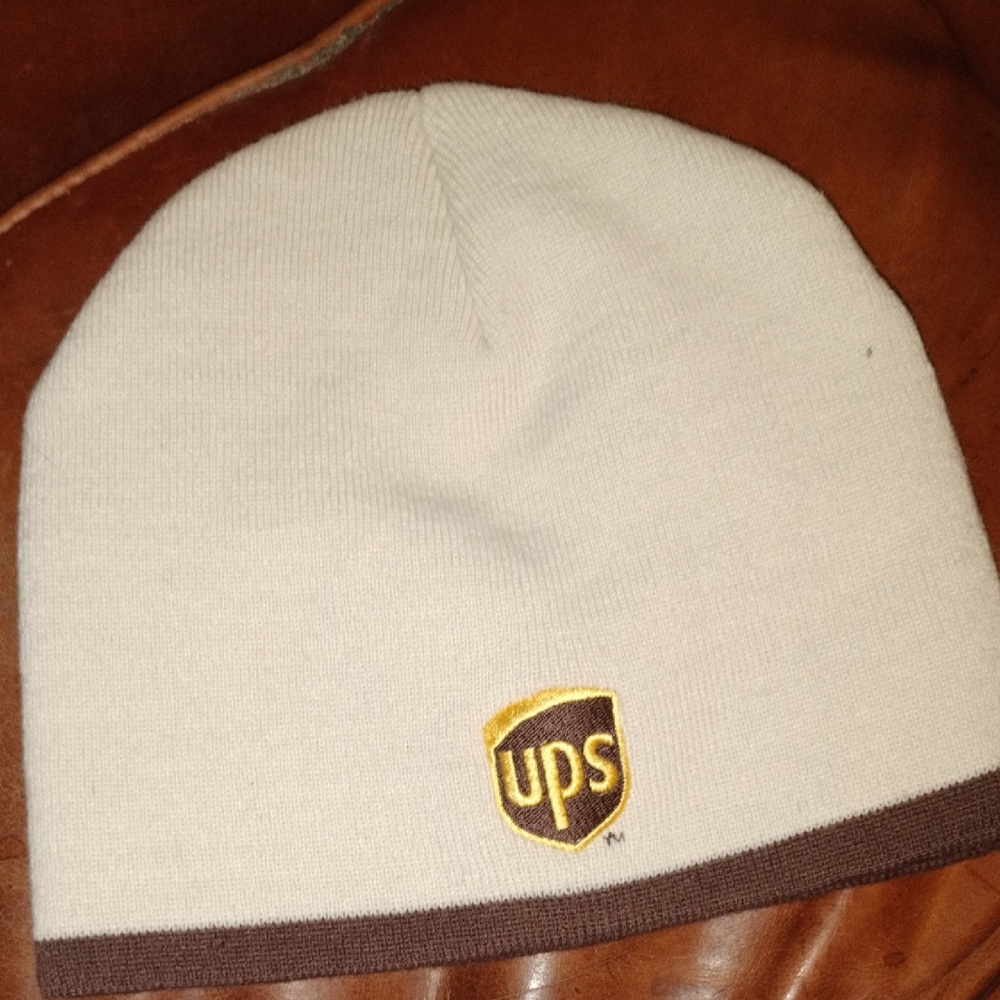 UPS Beige and Brown Beanie